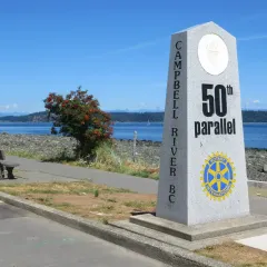 The 50th parallel marker in Campbell River