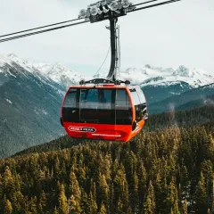 A gondola cabin above Whistler