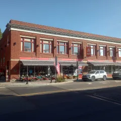 The historic Campbell Block in Lacombe
