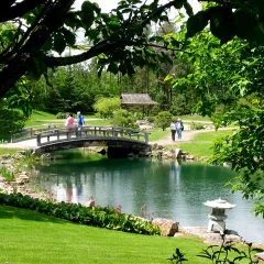 Japanese garden at the University of Alberta Botanic Garden near Devon