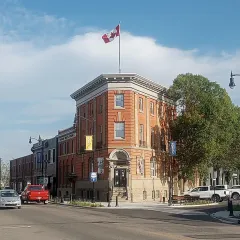 The Flatiron Building in downtown Lacombe