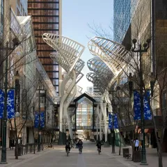 The Galleria Trees sculpture on Stephen Avenue, Calgary