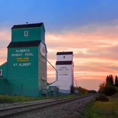 Alberta Wheat Pool grain elevators in St. Albert