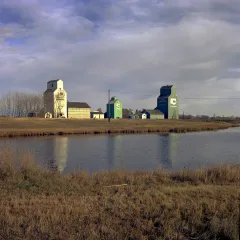 Alberta Wheat Pool grain elevators in Strathmore