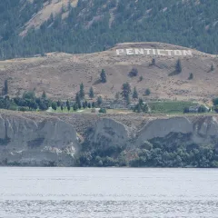 The Penticton sign on Munson Mountain