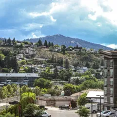 Kamloops with the mountains behind