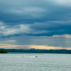 A storm rolling over Sylvan Lake
