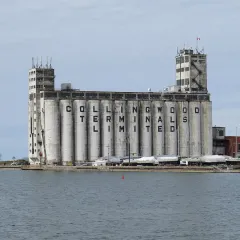 The Collingwood Terminals grain elevator on the harbour