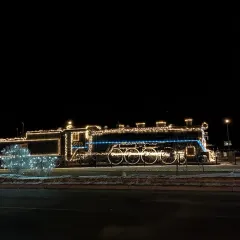 A train in the town of Jasper