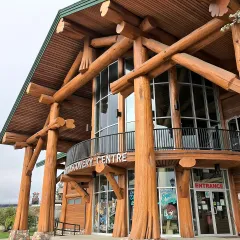 The log-built visitor centre in Williams Lake