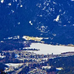 Whistler Village seen from the Roundhouse Lodge