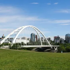 A white bridge in Edmonton